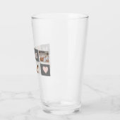 Modernes Collage Foto Beste Mama Rosa & Grau Gesch Glas (Links)