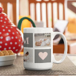 Modernes Collage Foto Beste Mama Rosa & Grau Gesch Kaffeetasse<br><div class="desc">Dieses moderne Collage Foto bildet das ideale Geschenk für eine Mama in Ihrem Leben. Der Rahmen ist in Rosa und Grau gehalten und bietet ein stilvolles und zeitgenössisches Ambiente, das jede Wohngestaltung ergänzt. Der Collage-Rahmen verfügt über mehrere Foto-Slots, mit denen Sie mehrere hochgeschätzte Erinnerungen an einem Ort anzeigen können. Es...</div>