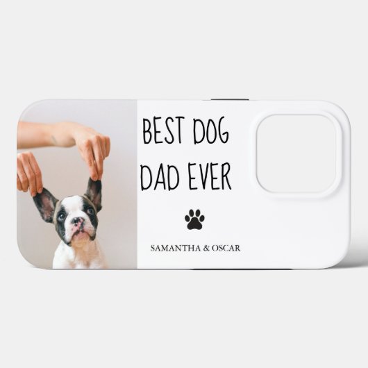 Modernes Collage Foto Bester Vater je Case-Mate iPhone Hülle (Rückseite (Horizontal))