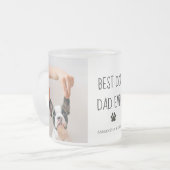 Modernes Collage Foto Bester Vater je Mattglastasse (Vorderseite Links)