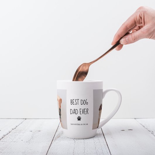 Modernes Collage Foto Bester Vater je Milchtasse