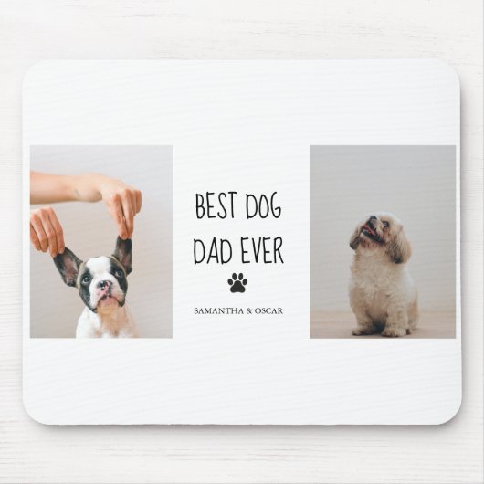Modernes Collage Foto Bester Vater je Mousepad (Vorne)