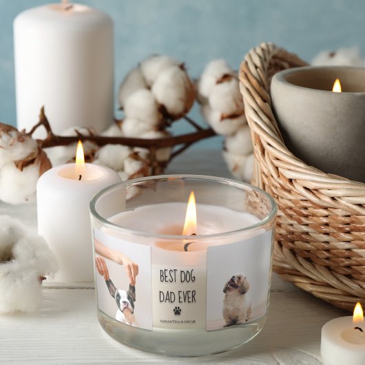 Modernes Collage Foto Bester Vater je Rechteckiger Aufkleber