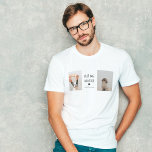 Modernes Collage Foto Bester Vater je T-Shirt<br><div class="desc">"Der beste Vater-Hund aller Zeiten! Dieses moderne Collage Foto vereint die herzzerwärmende Bindung zwischen einem liebenden Vater und seinem wütenden Begleiter. Von langen Spaziergängen im Park bis zu gemütlichen Nächten auf dem Sofa ist dieses dynamische Duo untrennbar. Durch dick und dünn haben sie sich gegenseitig den Rücken und teilen sich...</div>