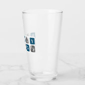Modernes Collage Foto Blue Best Hubby je Geschenk Glas (Links)