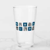 Modernes Collage Foto Blue Best Hubby je Geschenk Glas (Vorderseite)