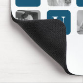 Modernes Collage Foto Blue Best Hubby je Geschenk Mousepad (Ecke)