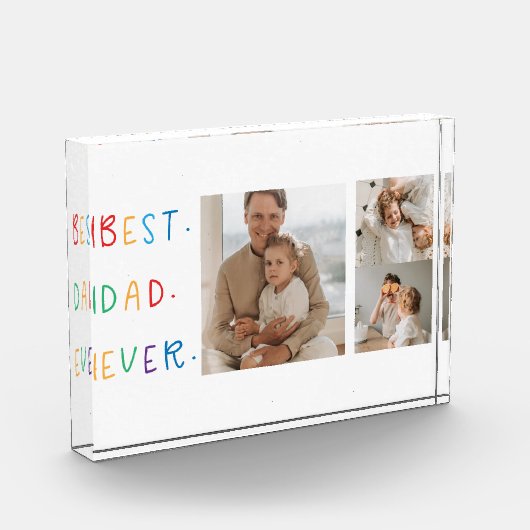 Modernes Collage Foto Farbenfroh Bester Vater je G (Links)