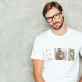 Modernes Collage Foto Farbenfroh Bester Vater je G T-Shirt