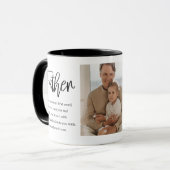 Modernes Collage Foto Farbenfroh Bester Vater je G Tasse (Vorderseite Links)