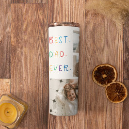 Modernes Collage Foto Farbenfroh Bester Vater je G Thermosbecher