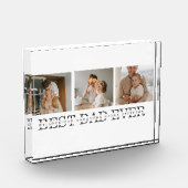 Modernes Collage Foto & Grau Bester Vater je Gesch (Links)