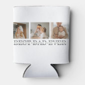 Modernes Collage Foto & Grau Bester Vater je Gesch Dosenkühler (Vorderseite)