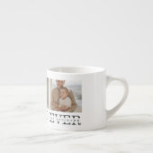 Modernes Collage Foto & Grau Bester Vater je Gesch Espressotasse (Rechts)