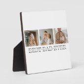 Modernes Collage Foto & Grau Bester Vater je Gesch Fotoplatte (Vorderseite)