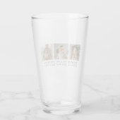 Modernes Collage Foto & Grau Bester Vater je Gesch Glas (Rückseite)