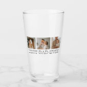 Modernes Collage Foto & Grau Bester Vater je Gesch Glas (Vorderseite)