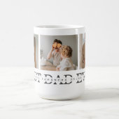 Modernes Collage Foto & Grau Bester Vater je Gesch Kaffeetasse (Mittel)