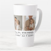 Modernes Collage Foto & Grau Bester Vater je Gesch Milchtasse (Rechte Ecke)