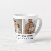 Modernes Collage Foto & Grau Bester Vater je Gesch Milchtasse (Rechte Ecke)