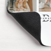 Modernes Collage Foto & Grau Bester Vater je Gesch Mousepad (Ecke)