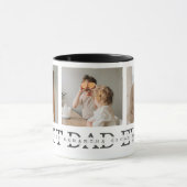 Modernes Collage Foto & Grau Bester Vater je Gesch Tasse (Zentrum)