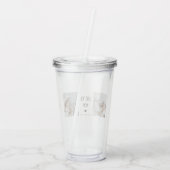 Modernes Collage Foto Liebe Mama Bestes Geschenk Acryltrinkbecher (Rückseite)