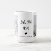 Modernes Collage Foto Liebe Mama Bestes Geschenk Kaffeetasse (Mittel)