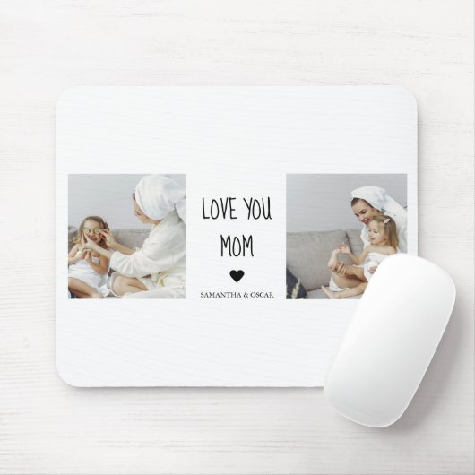 Modernes Collage Foto Liebe Mama Bestes Geschenk Mousepad (Mit Mouse)
