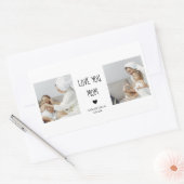 Modernes Collage Foto Liebe Mama Bestes Geschenk Rechteckiger Aufkleber (Umschlag)