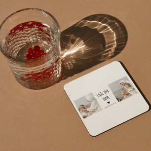 Modernes Collage Foto Liebe Mama Bestes Geschenk Rechteckiger Pappuntersetzer