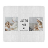 Modernes Collage Foto Liebe Mama Bestes Geschenk Schneidebrett (Vorderseite)