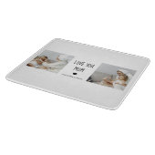 Modernes Collage Foto Liebe Mama Bestes Geschenk Schneidebrett (Ecke)