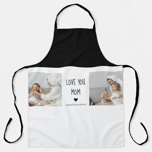 Modernes Collage Foto Liebe Mama Bestes Geschenk Schürze (Vorderseite)