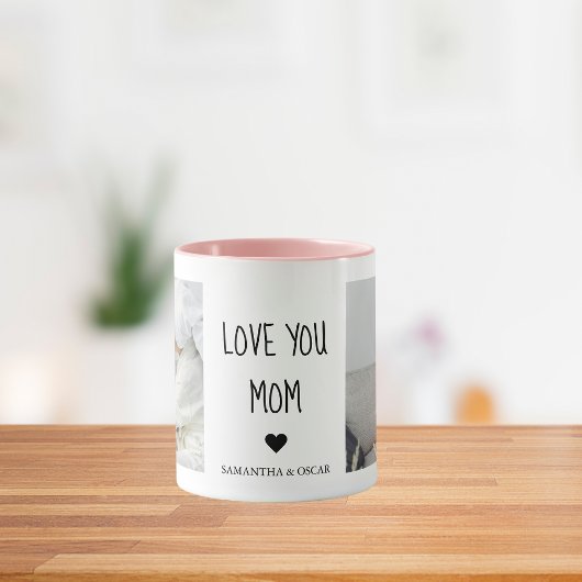 Modernes Collage Foto Liebe Mama Bestes Geschenk Tasse