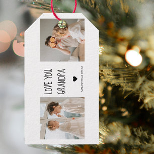 Modernes Collage Foto Liebe Opa Bestes Geschenk Geschenkanhänger