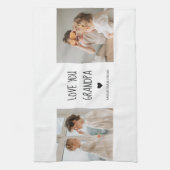 Modernes Collage Foto Liebe Opa Bestes Geschenk Geschirrtuch (Vertikal)