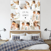 Modernes Collage Foto Liebe Opa Bestes Geschenk Leinwanddruck (Insitu (Schlafzimmer))