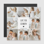 Modernes Collage Foto Liebe Opa Bestes Geschenk Magnetkarte (Vorne/Hinten)