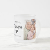 Modernes Collage Foto Liebe Opa Bestes Geschenk Mattglastasse (VorderseiteRechts)