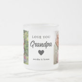 Modernes Collage Foto Liebe Opa Bestes Geschenk Mattglastasse (Mittel)