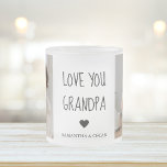 Modernes Collage Foto Liebe Opa Bestes Geschenk Mattglastasse<br><div class="desc">Modernes Collage Foto Liebe Opa Bestes Geschenk</div>