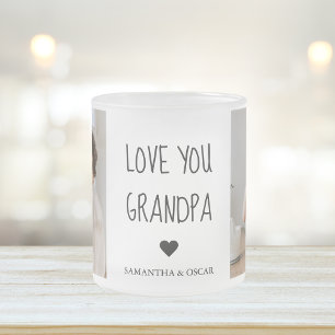Modernes Collage Foto Liebe Opa Bestes Geschenk Mattglastasse