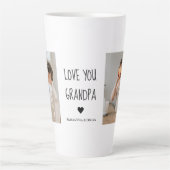 Modernes Collage Foto Liebe Opa Bestes Geschenk Milchtasse (Vorderseite)