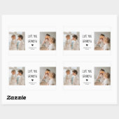 Modernes Collage Foto Liebe Opa Bestes Geschenk Rechteckiger Aufkleber (Blatt)