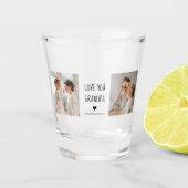Modernes Collage Foto Liebe Opa Bestes Geschenk Schnapsglas (Vorderseite)