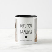 Modernes Collage Foto Liebe Opa Bestes Geschenk Tasse (Zentrum)