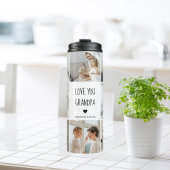 Modernes Collage Foto Liebe Opa Bestes Geschenk Thermosbecher