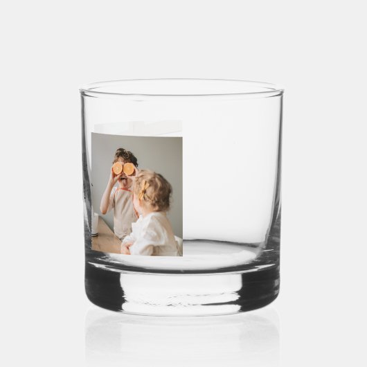 Modernes Collage Foto Liebe Opa Bestes Geschenk Whiskyglas (Links)