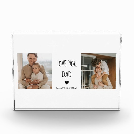 Modernes Collage Foto & Liebe Sie Vater Geschenk (Vorderseite)